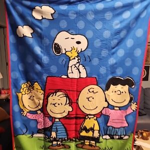 NWOT Peanuts Character Throw Blanket 2015 Snoopy Woodstock 50th Anniversary